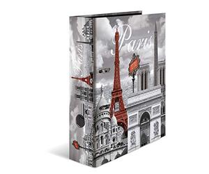 Paris, A4 Ordner, stabiler Karton, mit Hebelmechanik, Rückenbreite 7cm