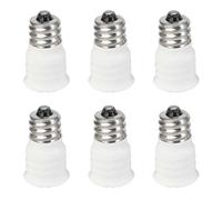 PARK6-Pack E12 a E14 Convertidor de bombilla blanca Portalámparas LED Adaptador de lámpara Cambiador