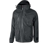 Parka impermeable y transpirable Upower para forex, talla 2XL. Cuenta con capucha ajustable y desmontable, forro interior térmico con mangas desmontables, múltiples bolsillos y protección DPI1. Color: