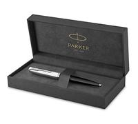 Parker Pens Bolígrafo Parker 51 – negro cromado, punta retráctil mediana, tinta negra
