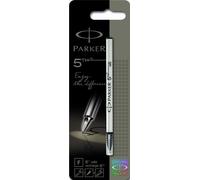 Parker 5TH - Cartucho de tinta de recambio (punta fina), color negro
