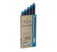 Parker 723477 - Pack de 5 recambios para pluma estilográfica, color azul