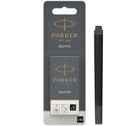 Parker Cartuchos de recambio para pluma estilográfica Largo Tinta negra QUINK 10 unidades (blíster)