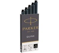 Parker Pens Cartuchos de recambio para pluma estilográfica QUINK Largo Tinta negra 5 unidades