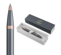 Parker Pens Bolígrafo IM Finishing Touch – acabado pizarra, medio, tinta azul, estuche de regalo