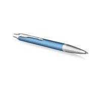 Parker Bolígrafo IM – Lacado azul-gris, punta mediana, recambio azul – Estuche regalo