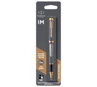 Parker IM Bolígrafo roller | Metal cepillado | Punta fina Tinta negra | Blíster