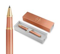 Parker IM Bolígrafo roller Writing Rituals | acabado en Naranja degradado | y adornos dorados | punta fina | tinta negra | estuche de regalo