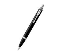 Parker Pens Bolígrafo IM Essential negro mate, detalles cromados, punta mediana, tinta azul