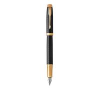 PARKER IM, pluma estilográfica de color negro Premium, con plumín mediano y recambio de tinta azul (1931653)