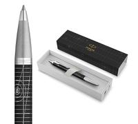 Parker Pens Bolígrafo IM Premium – Colección Legacy of Flight, cromado, punta media, tinta azul
