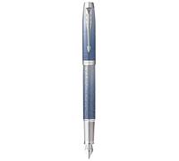 Parker IM Premium Polar, pluma estilográfica, gradiente de gris, pluma fina, tinta azul, caja de regalo