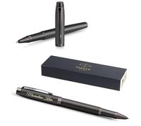 Parker IM Professionals Bolígrafo roller monocromo con grabado - Bolígrafo de calidad superior - Caja de regalo - Tinta negra - Regalo personalizado - Nombre - Aniversario (bronce)