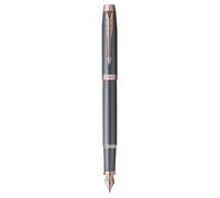 Parker Pluma estilográfica IM – carga por cartucho – acabado pizarra – fino – tinta azul