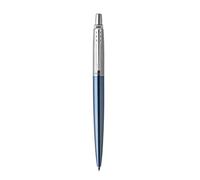 Parker Jotter bolígrafo | azul claro (Waterloo Blue) | Punta mediana con recambio de tinta azul | en estuche de regalo