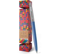 Parker Jotter - Bolígrafo azul vaquero en paquete de regalo de galletas de Navidad, tinta azul