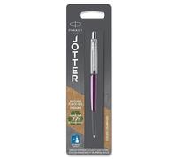 Parker Jotter Bolígrafo | Victoria Violet con detalle cromado | Punta mediana Tinta azul