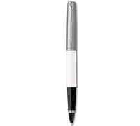 Parker Jotter Originals rotulador roller, acabado blanco clásico, punta fina, tinta negra
