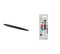 PARKER Jotter XL bolígrafo | negro mate monochrome | punta mediana Jotter Originals recambios de tinta de gel | Recambios de tinta de gel negra | punta mediana | 2 unidades