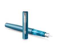 Parker pluma estilográfica vector xl - laca de color verde azulado me