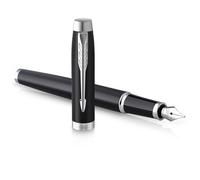 PARKER PLUMA PARKER IM ESSENTIAL F NEGRO CON DETALLES CROMADOS PARKER IM 17x5x3 Cms.