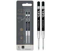 PARKER QUINK recambios de tinta de gel, punta mediana (0,7 mm), negro, dos unida