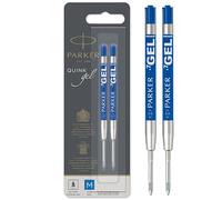 Parker QUINK recambios de tinta de gel | punta mediana (0,7 mm)| Tinta azul | 2 unidades