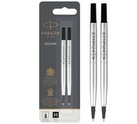 Parker Recambio para bolígrafo roller de punta mediana | tinta negra | paquete de 2