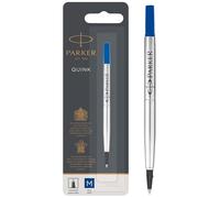 Parker Recambio para bolígrafo roller | punta mediana | tinta azul | paquete de 1