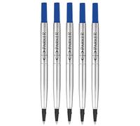 Parker Recambios de tinta original Quink para bolígrafo de punta media de 0,7 mm, tinta azul, paquete de 5