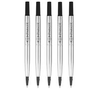 Parker Recambios de tinta original Quink para bolígrafo de punta media de 0,7 mm, tinta negra, paquete de 5