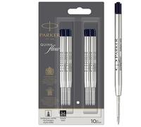 PARKER Recambios de tinta para bolígrafos | punta mediana | tinta negra | paquete de 10