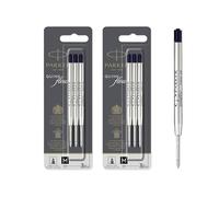 Parker Recambios para bolígrafo | Punta media | Tinta negra QUINKflow | 3 unidades - Juego de 2