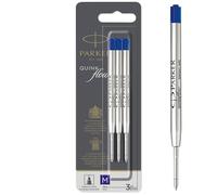 Parker Quinkflow Recambio para bolígrafo de punta mediana azul 3 unidades