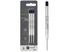 Parker Pens Recambios para bolígrafos Punta mediana Tinta negra QUINKflow 3 unidades