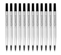 Parker Pens – Recambio para roller 1950278 – color negro – 12 unidades