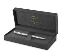 Parker Pens Bolígrafo Sonnet – Acero inoxidable, adorno acabado en paladio, punta media (estuche)