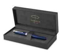 Parker Sonnet pluma estilográfica | lacada en azul con adorno acabado en paladio | plumín mediano | en estuche de regalo