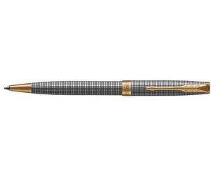 Parker Sonnet Premium Plata Cincelado GT con punta media y tinta negra