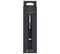 PARKER Urban bolígrafo, negro tenue de adorno cromado, recambio de tinta azul para punta media, en blíster (1975425)