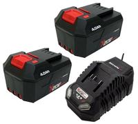 Parkside® - 2 baterías de 4 Ah + 1 cargador de 4,5 A de 20 V Pap 20 B3 - Batería de iones de litio - para la serie X20V - 4 Ah