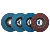 PARKSIDE® Accesorios para amoladora angular de 115 mm para lijado y pulido (Discos de láminas 4 piezas.)