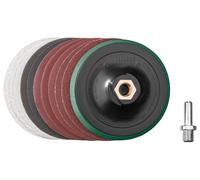 PARKSIDE® Accesorios para amoladora angular de 115 mm para lijado y pulido (Plato de lija autoadherente con set de papel de lija)