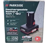 Parkside Batería PAPK 12 B3 12 V 4 Ah – Compatible con la serie Parkside X 12V Team