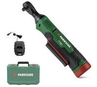 Parkside PAR 12B1 - Carraca con batería (12 V, 54 Nm, batería de iones de litio de 2 Ah, con cargador y maletín)