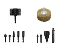PARKSIDE® Escofina de rotor / Cepillo para estructuras de madera / Juego de limas y avellanadores / Broca para rajar madera