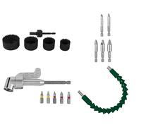 PARKSIDE® Juego de coronas perforadoras / Extractor de tornillos HSS / Portapuntas angular con juego de puntas / Eje flexible