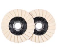 PARKSIDE® Juego de discos de láminas / Discos de pulir / Plato de lijado de velcro con juego de papel de lija / Juego de vellón abrasivo / Disco de limpieza / (Discos de pulido 2 piezas)