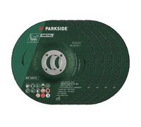 PARKSIDE® Juego de discos de láminas / Discos de pulir / Plato de lijado de velcro con juego de papel de lija / Juego de vellón abrasivo / Disco de limpieza / (Discos abrasivos 5 piezas.)