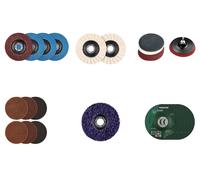 PARKSIDE® Juego de discos de láminas / Discos de pulir / Plato de lijado de velcro con juego de papel de lija / Juego de vellón abrasivo / Disco de limpieza /